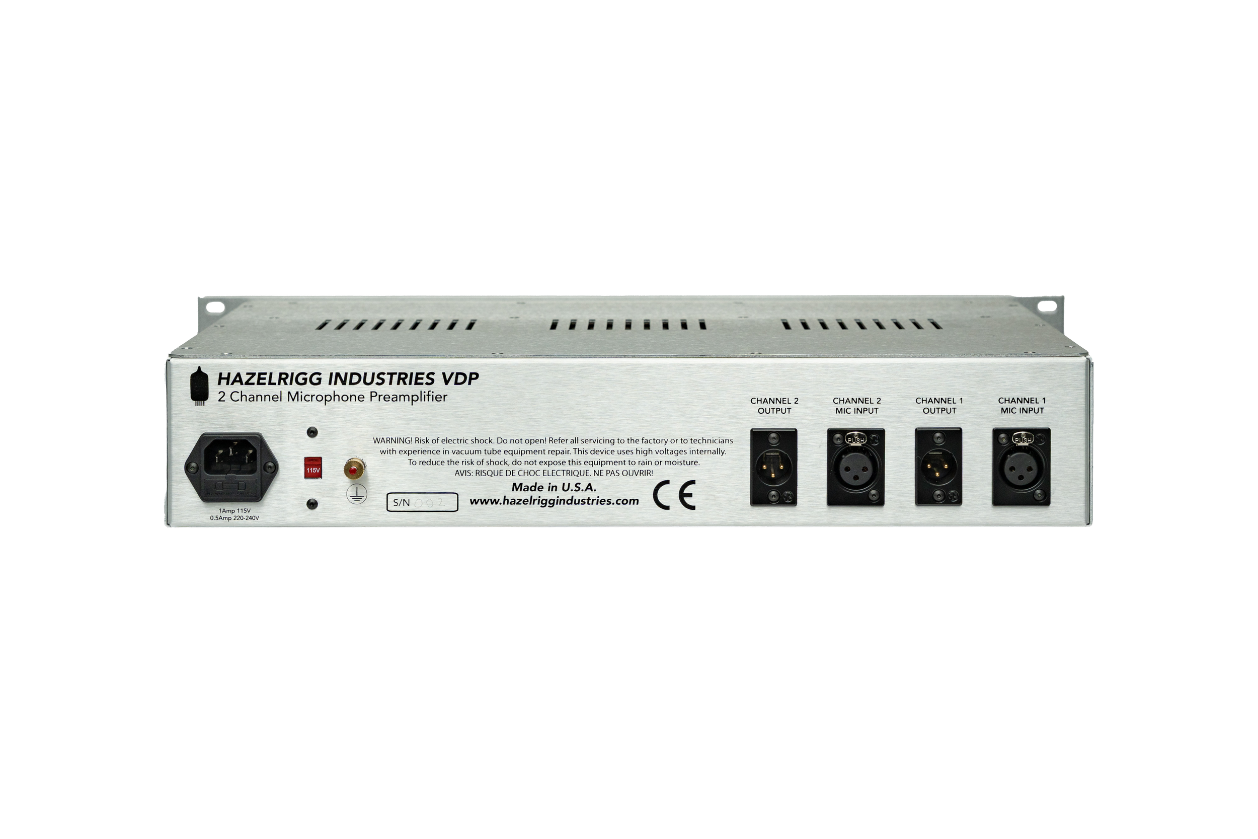 VDP Dual Tube Preamp / DI — Hazelrigg Industries